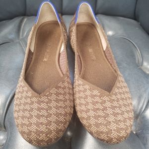 Rothy's Cocoa Houndstooth flat size 8.5